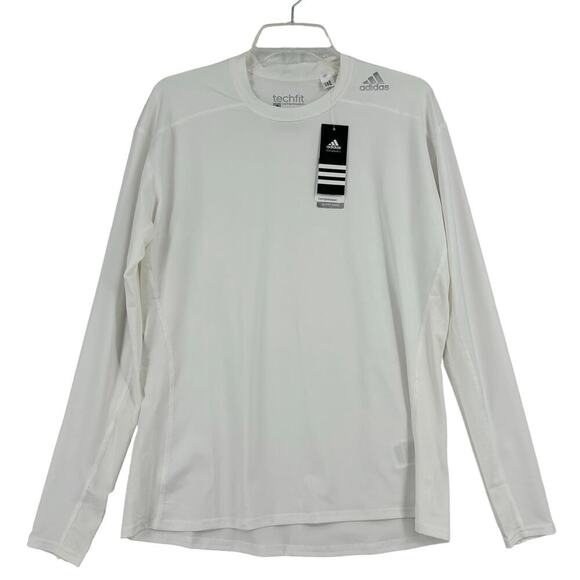 Adidas Performance Techfit Compression Base Layer Top White Size 2XL - Picture 1 of 14